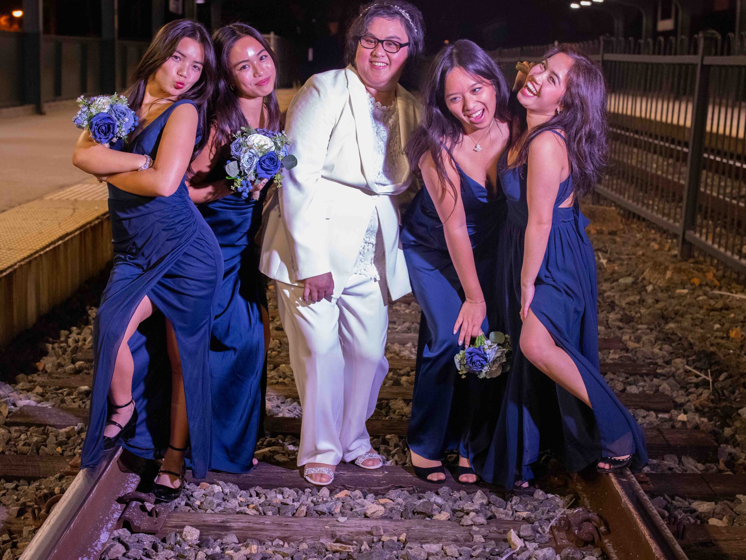 wedding photographers in manayunk, bride and bridesmaids