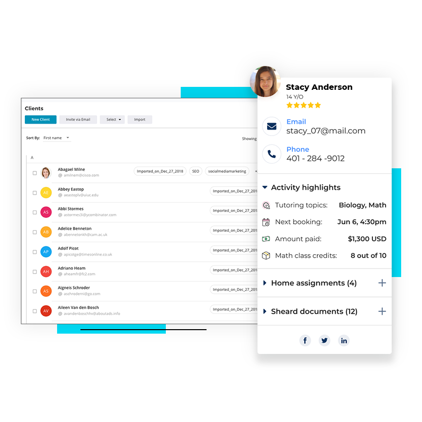 CRM software manage clients