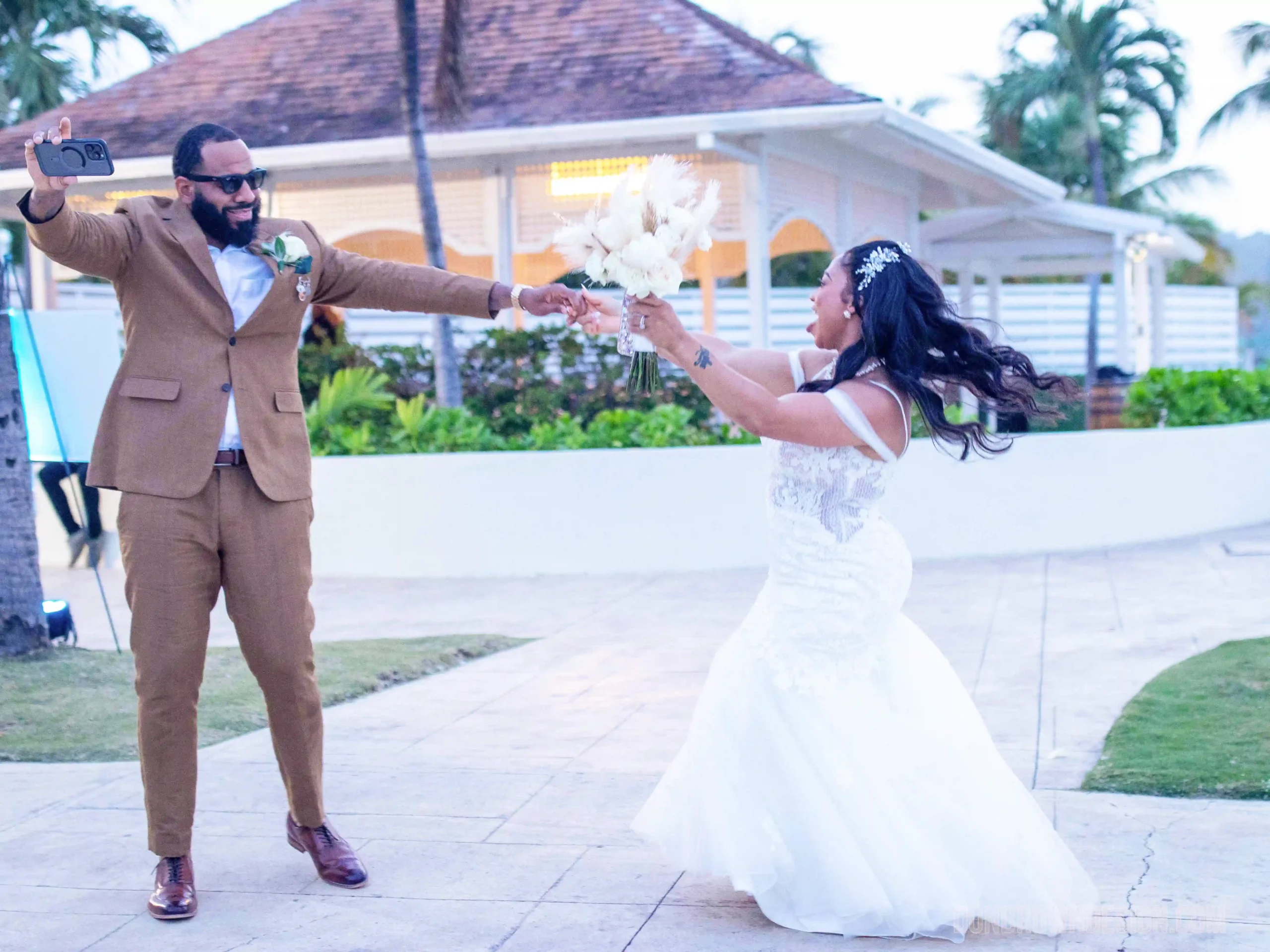 destination wedding photography bride and groom vibing scaled